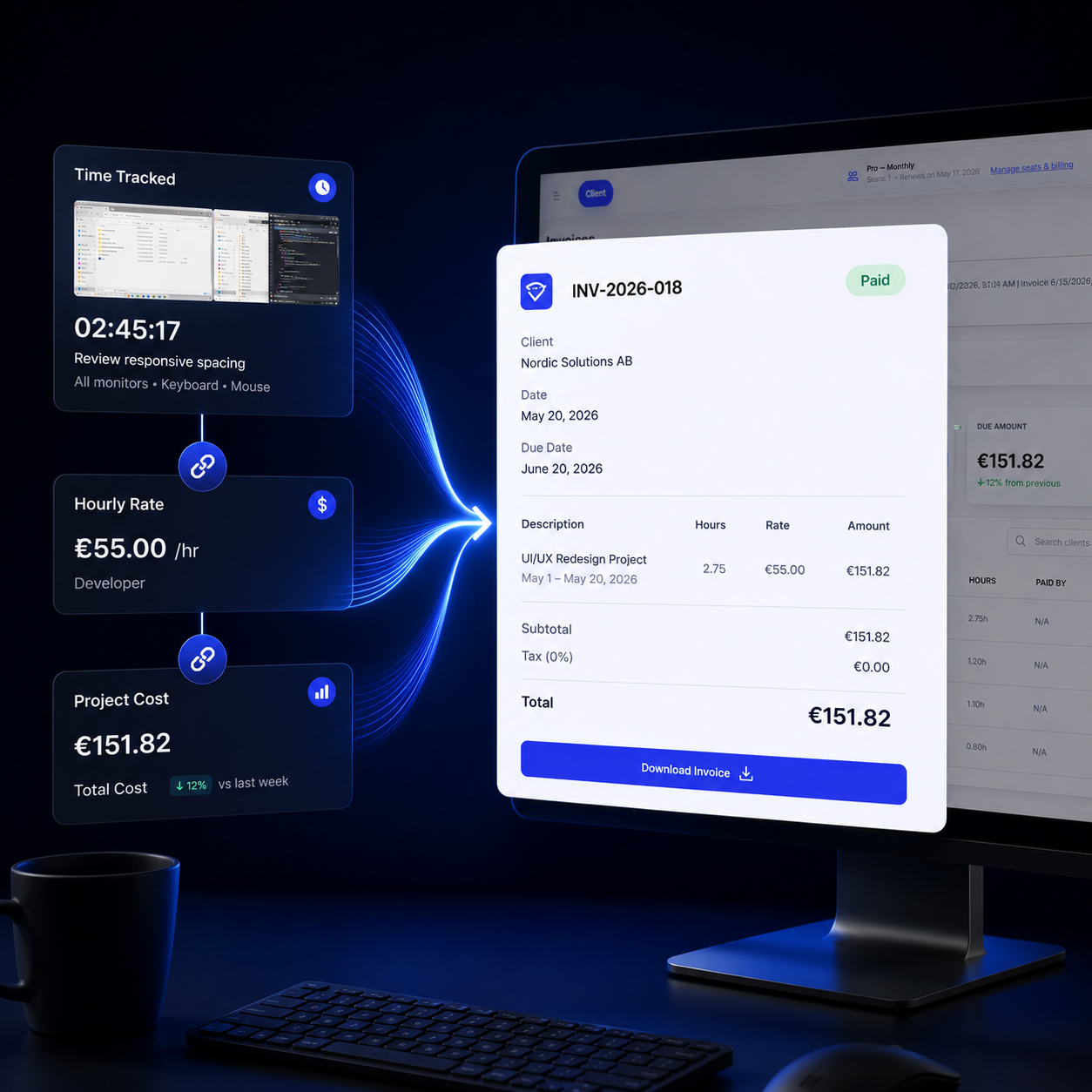 ZMorning project cost and invoicing workflow