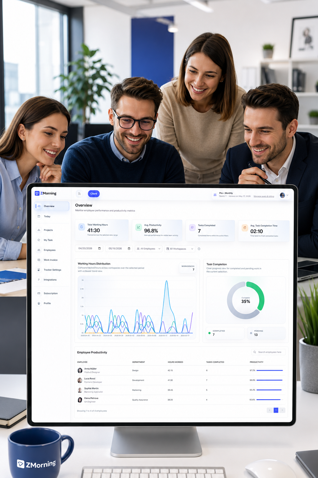 ZMorning desktop time tracking